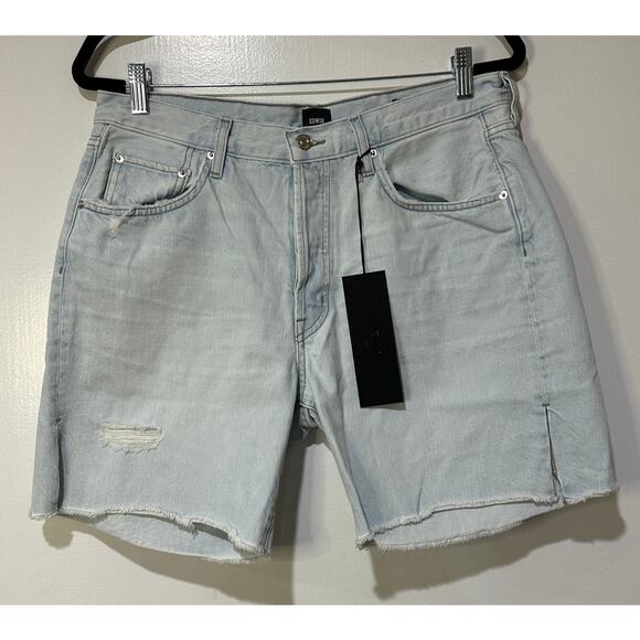 Edwin Cai Short 7" Inseam Daydream Plus Size 32 NWT Side Slits Anthropologie - Picture 1 of 11